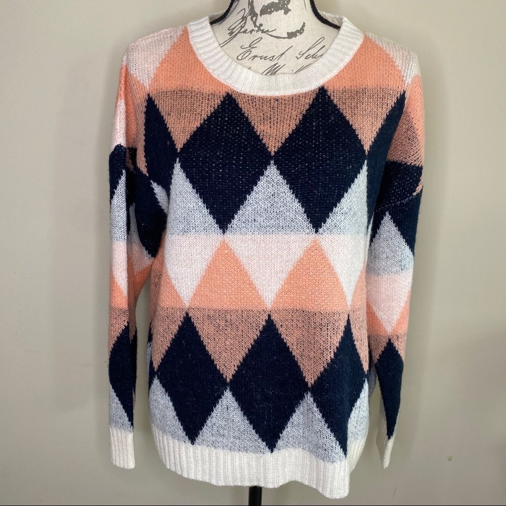 Favlux Fashion Argyle Sweater Small